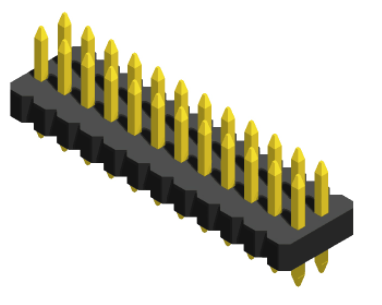 Pin Header 1mm 2 Row  H=1.0，1.5mm   Straight Type 